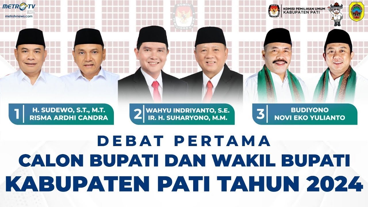 [FULL] DEBAT PERTAMA CALON BUPATI & WAKIL BUPATI KABUPATEN PATI TAHUN 2024