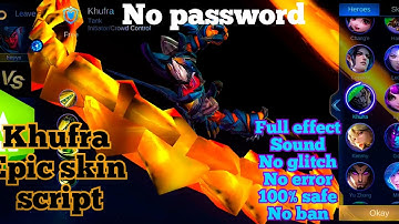 Khufra Epic skin Script No password