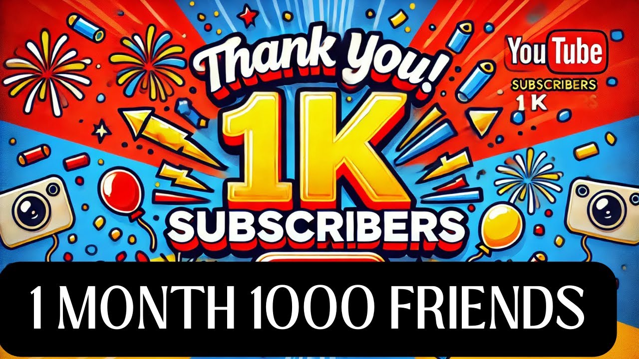 1K Subscribers in 1 Month! Thank You for Your Support! - YouTube