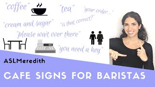 Beginner ASL: Learn Cafe and Restaurant Signs in American Sign Language