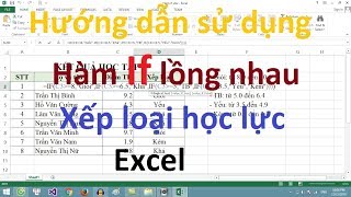 Hướng dẫn sử dụng hàm IF lồng nhau để xếp loại học lực trong Excel 2013