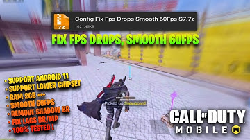 FIX FPS DROPS OF COD MOBILE | CONFIG SMOOTH 60FPS BR/MP | CODM CONFIG SEASON 7