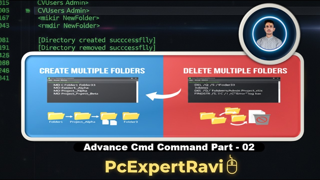 How To create multiple folder at once using cmd commands - YouTube