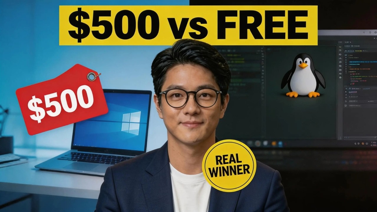 The $500 Windows Laptop vs. The FREE Linux Desktop: I Found the REAL Performance King