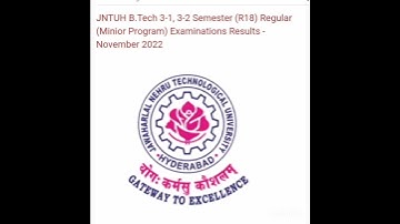 JNTUH 3-1,3-2 MINIOR PROGRAM RESULTS ANNOUNCED #jntuh #r22@jntubtechtutorial