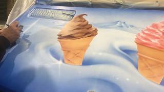 Wayne Harrison - Advanced Airbrush - Airbrushed Ice Cream Van