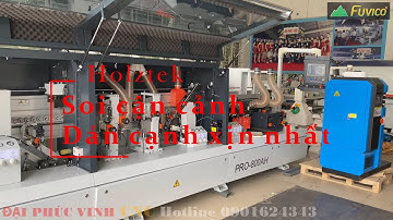 Cùng soi máy dán cạnh thẳng tự động tốt nhất của thương hiệu Holztek Pro-800AH. Đi kèm nồi keo PUR