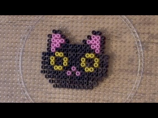DIY Animal Fuse Bead Easy Craft Ideas - Cute Black Cat! 🐈‍⬛ 