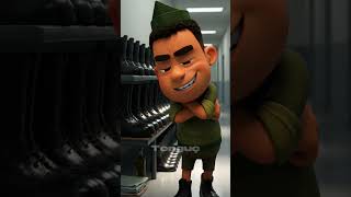 Tongu Bot boyama görevi #shorts #keşfet #keşfetteyiz  #film #komedi #asker #tonguç #komik #animasyon