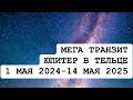МЕГА ТРАНЗИТ ЮПИТЕР В ТЕЛЬЦЕ 1 МАЯ 2024 - 14 МАЯ 2025 !