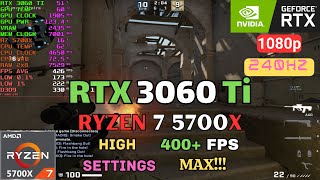 CS GO 400+ FPS RTX 3060 TI Ryzen 7 5700X | High Settings Stretched 1280x960 | GAMING TEST 2023