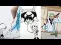 Tik Tok vẽ #1 Thánh vẽ anime fan cuồng One piece, Naruto, Dragon ball, My he..