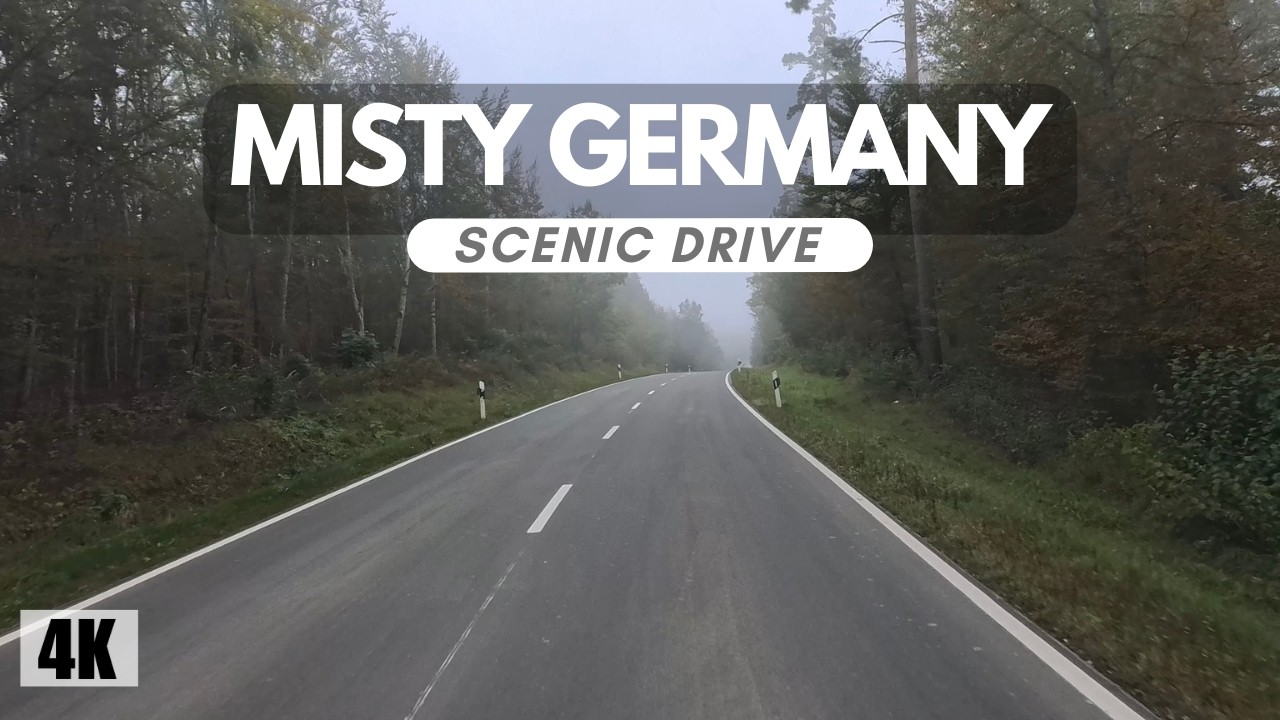 Foggy Backroads in Germany | Scenic Drive Baden-Württemberg | ASMR 4K