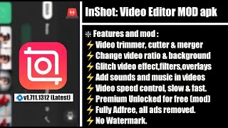 Best editing software for Android || InShot || Mod Apk Application Full Free || Sabse Best InShot screenshot 5