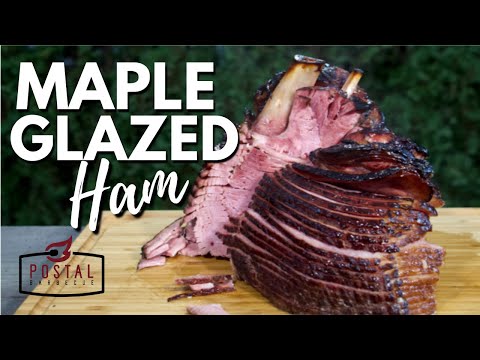Smoked Ham Recipe - How to Smoke Ham on the BBQ with Maple Glaze