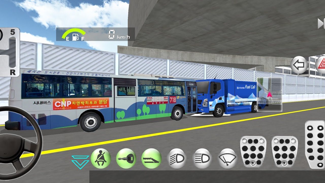 New bus on road travel the passenger 