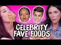 Trying Celebs&#39; FAVORITE Foods! (Cheat Day)