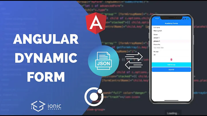 How to Create a Dynamic Angular Form from JSON within Ionic