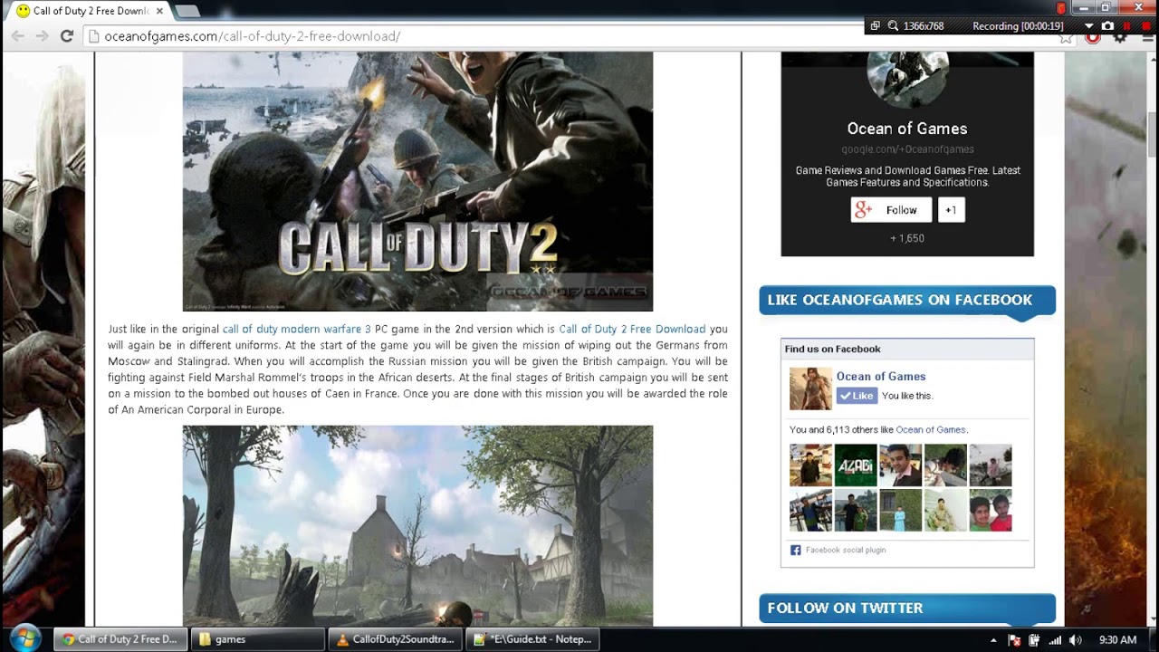 install call of duty2 ^^ - YouTube