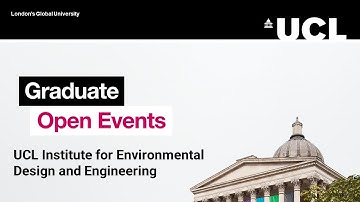 Bartlett Graduate Open Days: UCL Institute for Environmental Design and Engineering