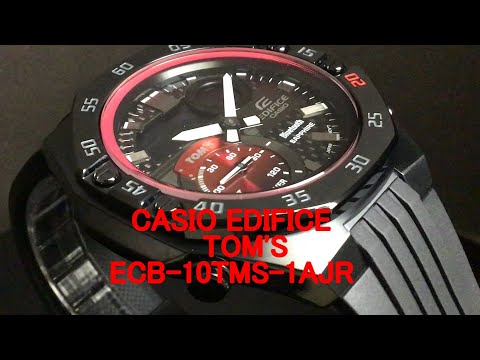 （極美品）カシオ エディフィス TOM'Sコラボ ECB-10TMS-1AJR ECB-10TMS-1AJR | CASIO