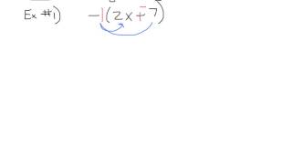 Distributing a Negative -Ex. #1