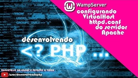 #03 - WampServer 2.5 - Config Virtual Host, httpd.conf Servidor Apache - Curso Loja Virtual - PHP