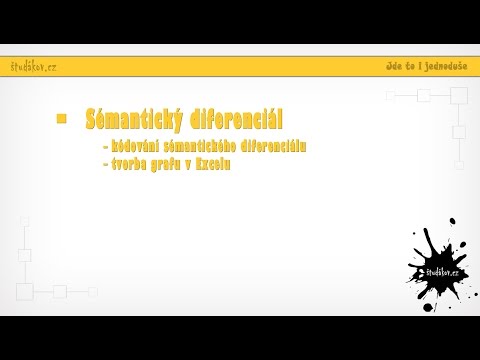 Video: Jak Vytvořit Sémantický Diferenciál