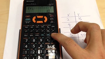 Regression Equation using Sharp EL-533X