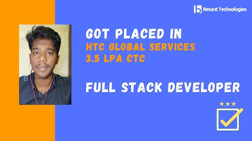 Besant Technologies Anna Nagar Reviews | Arun Got Placed in HTC 3.5LPA | Full Stack Course Annanagar