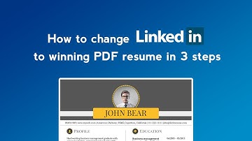 How to convert LinkedIn profile to resume in minutes