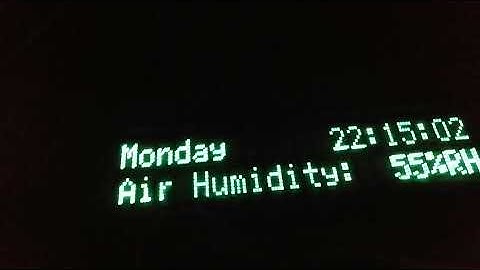 NTP clock with DHT sensor on serial VFD display