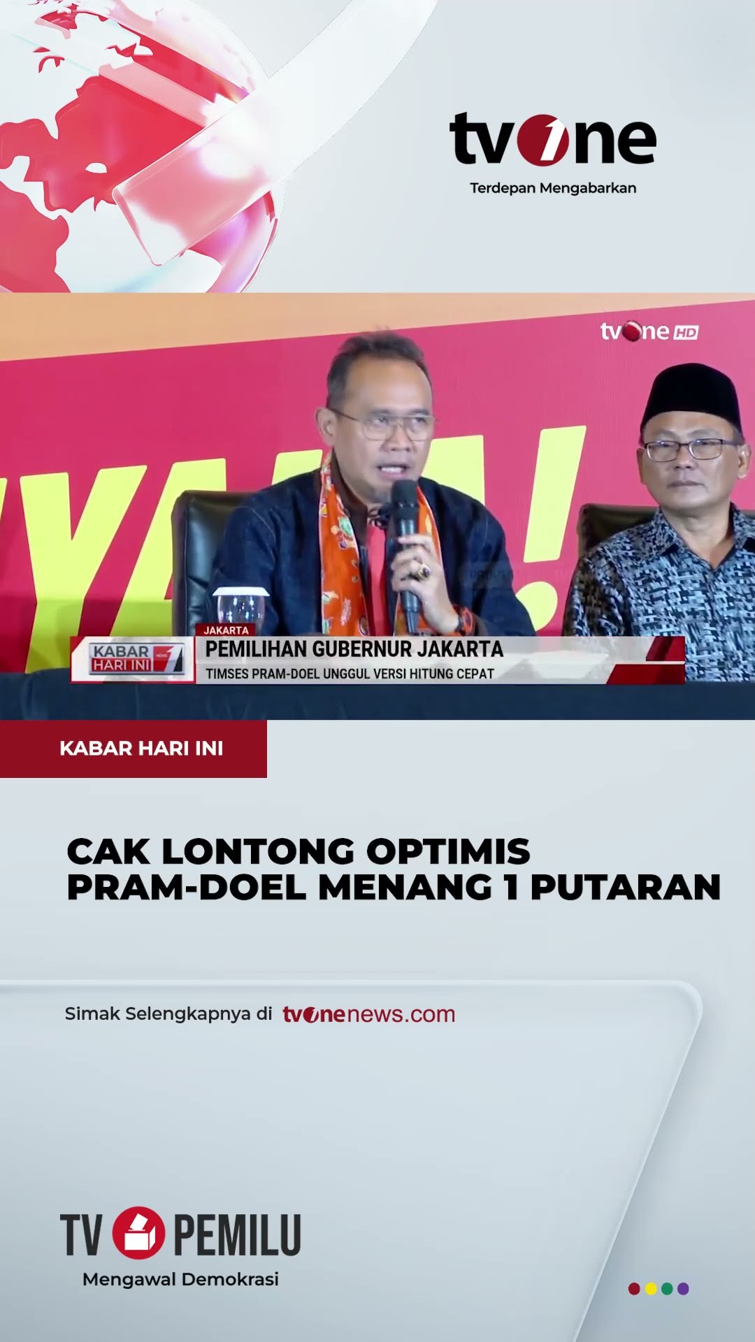 Respons Quick Count, Cak Lontong Yakin Pilkada Jakarta 1 Putaran | tvOne