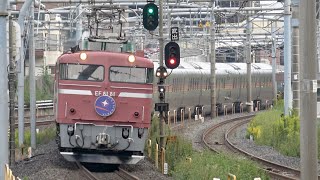 EF81-81牽引 E26系 カシオペア紀行 さいたま新都心駅通過