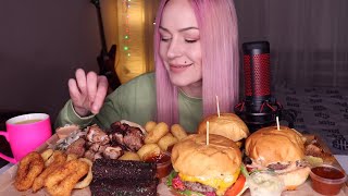 Eating | Бургеры, блюда в панировке, шашлык | Burgers, breaed didshes, barbecue no talking