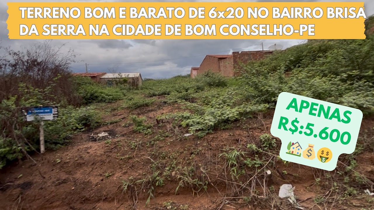 TERRENO BOM E BARATO NO BAIRRO BRISA DA SERRA