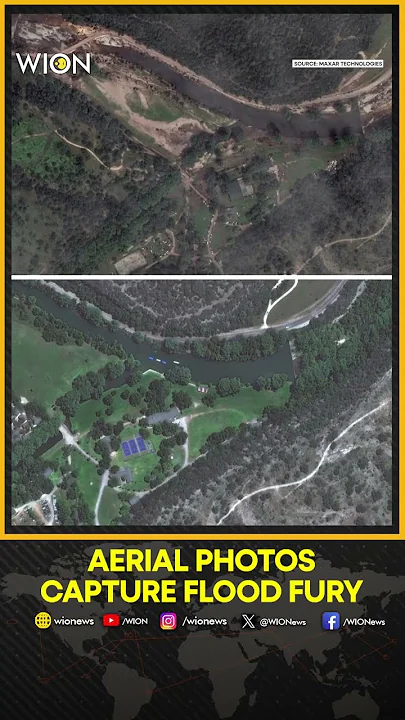 Satellite Before-And-After Images Reveal Texas Flood Destruction | WION Shorts