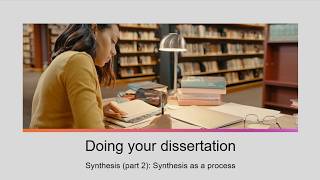 Video 14 Synthesis as a process