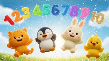 Learn Numbers 1 to 10 Song for Kids | Cute Animals Count Together | Rhymes on Replay