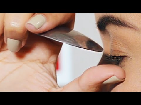 Como Rizar tus con una cuchara de sopa 💗 Paso Paso 💗 Ojos Hermosos Fácil - YouTube