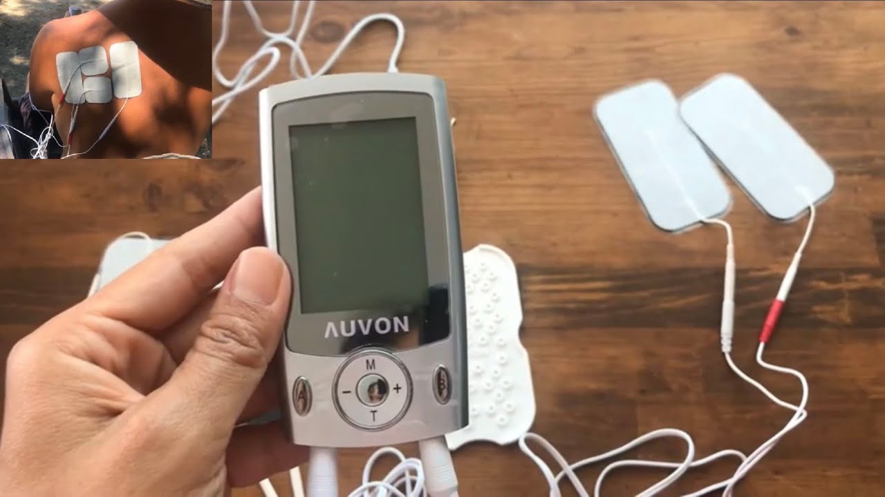  AUVON Dual Channel TENS Unit Muscle Stimulator Machine with 20  Modes, 2 and 2x4 TENS Unit Electrode Pads : Health & Household