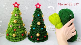 ❤ Superb Christmas Tree Making Idea with Wool  Easy Way to Make It ⭐ DIY Amazing Christmas Decor