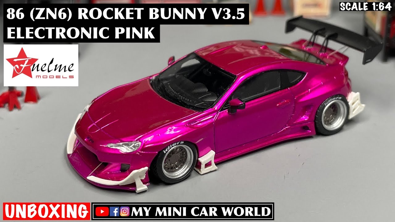『MY MINI CAR WORLD』UNBOXING FUELME MODELS 1/64 GT86 (ZN6) ROCKET BUNNY V3.5  - ELECTRONIC PINK
