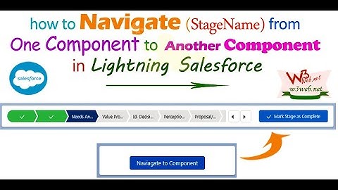 Navigate from one component to another component on click button after Change Opportunity StagesName