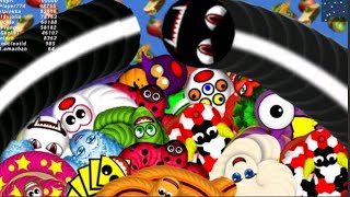 Wormszone.io black+White fighter snake | cuty gamer | Wormszone | saamp wala game #058 gameplay
