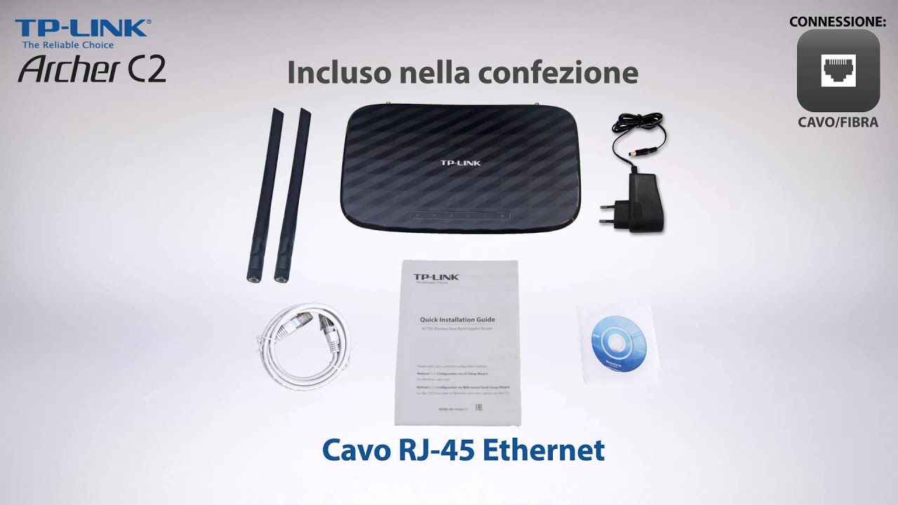 Router Gigabit Wireless Dual Band AC750 Archer C2