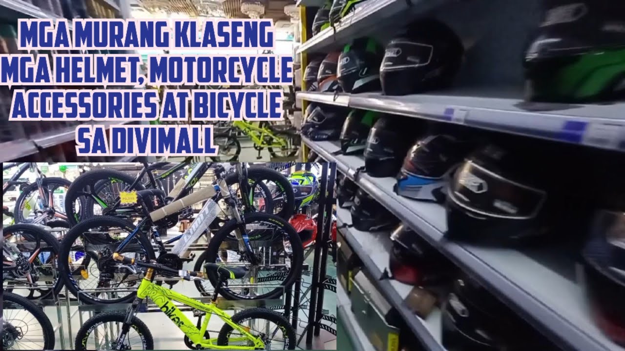 Mga Murang Helmet at Motorcycle Accessories at meron din Bikes Dito sa DiviMall Paranaque YouTube