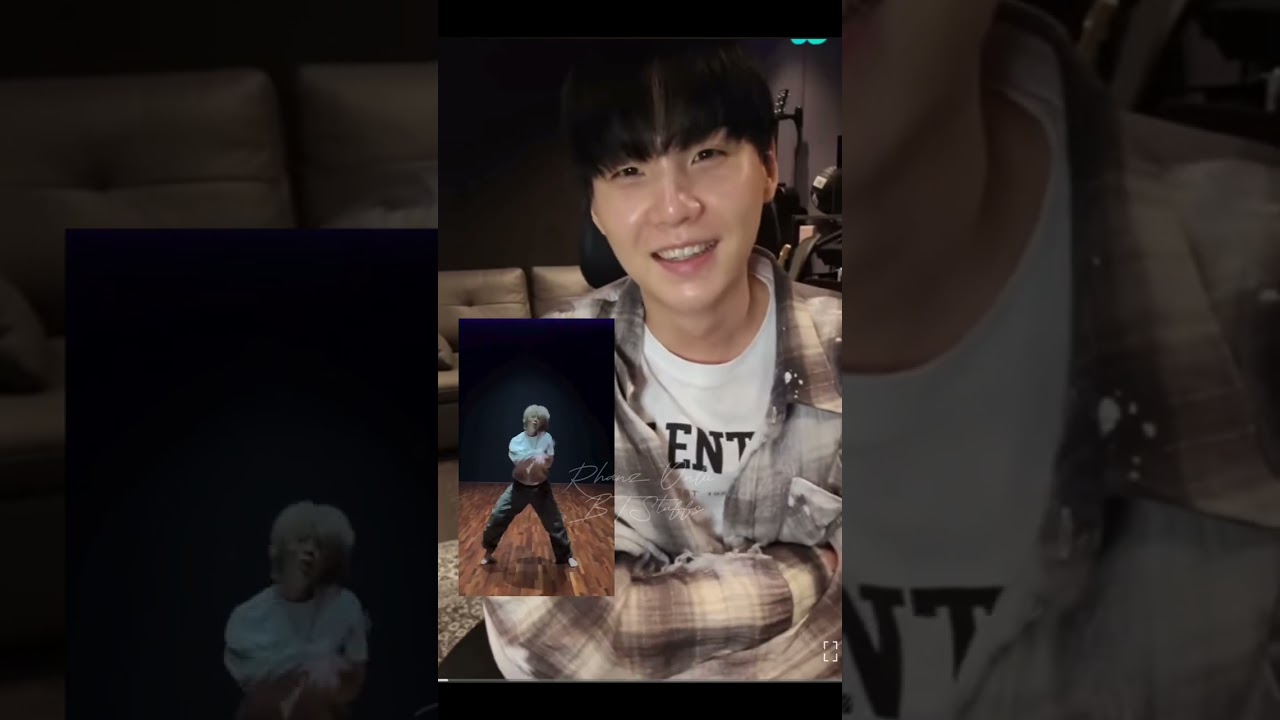 YoonMin - Yoongi watched Jimin's - STUCK WITH U - Dance cover 💖 🤭 (FAKE SUB | Edited)