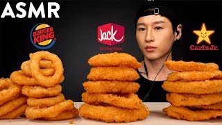 Asmr Onion Rings Mukbang Burger King Vs Carls Jr Vs Jack In The Box No Talking Zach Choi Asmr