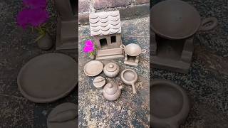 Amazing Clay House With Cooking Pots With Chulha